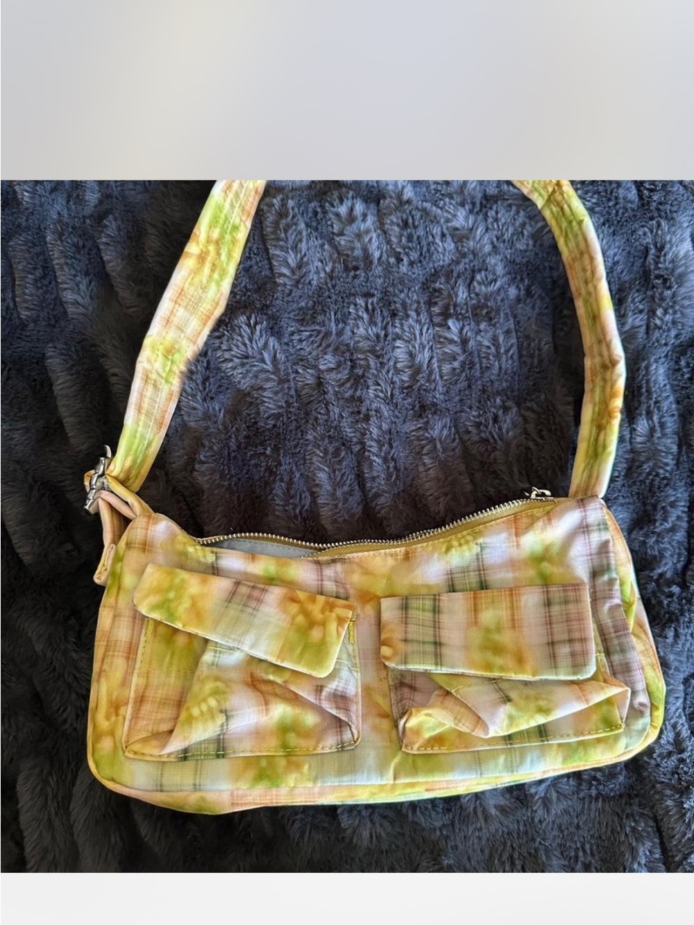 Yellow Green Tie-Dye Shoulder Bag - Women